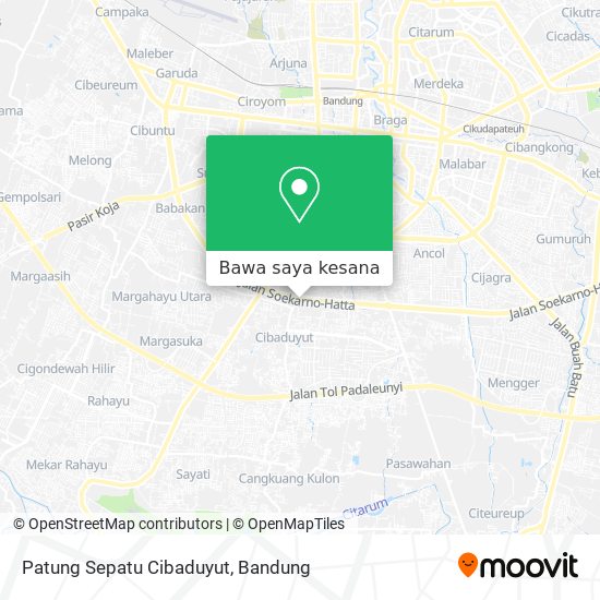 Peta Patung Sepatu Cibaduyut