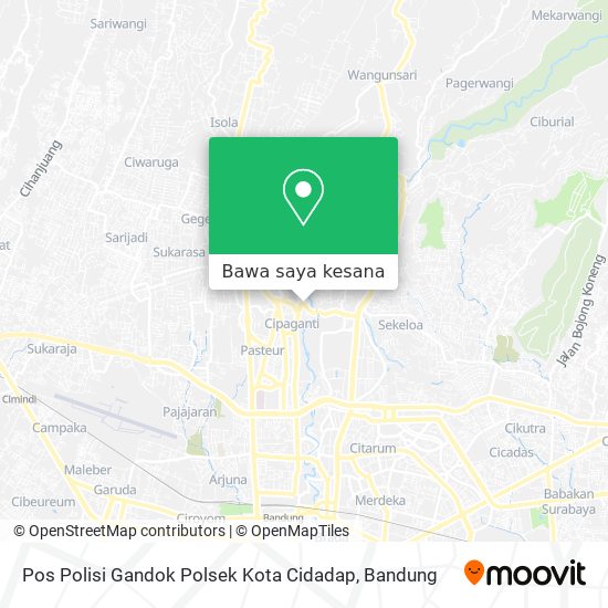 Peta Pos Polisi Gandok Polsek Kota Cidadap