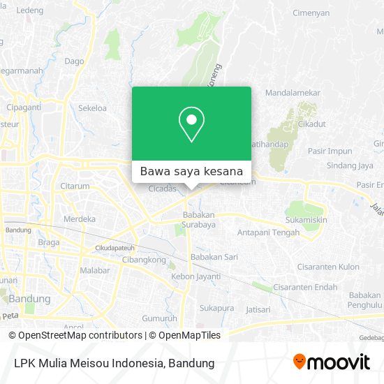 Peta LPK Mulia Meisou Indonesia