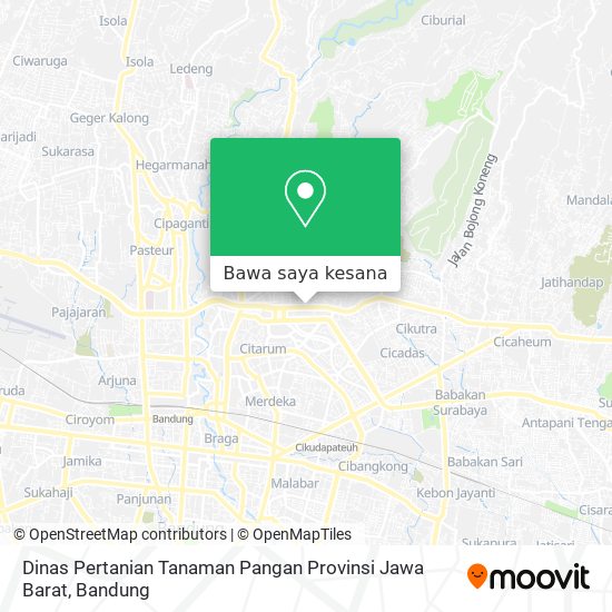 Peta Dinas Pertanian Tanaman Pangan Provinsi Jawa Barat