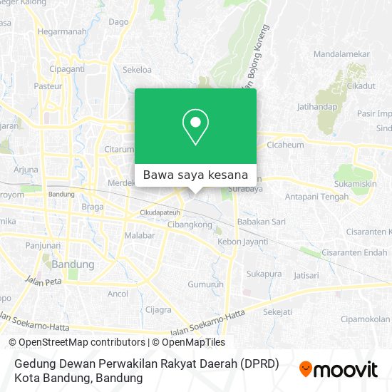 Peta Gedung Dewan Perwakilan Rakyat Daerah (DPRD) Kota Bandung