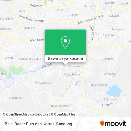 Peta Balai Besar Pulp dan Kertas