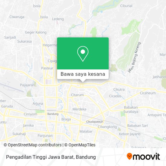 Peta Pengadilan Tinggi Jawa Barat