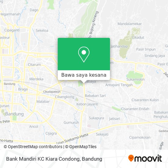 Peta Bank Mandiri KC Kiara Condong