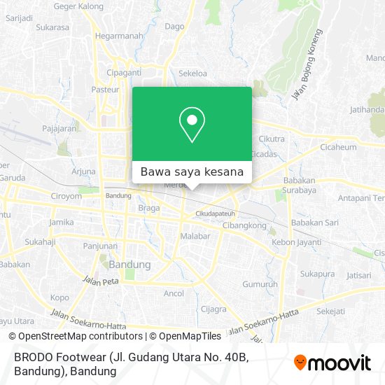 Peta BRODO Footwear (Jl. Gudang Utara No. 40B, Bandung)
