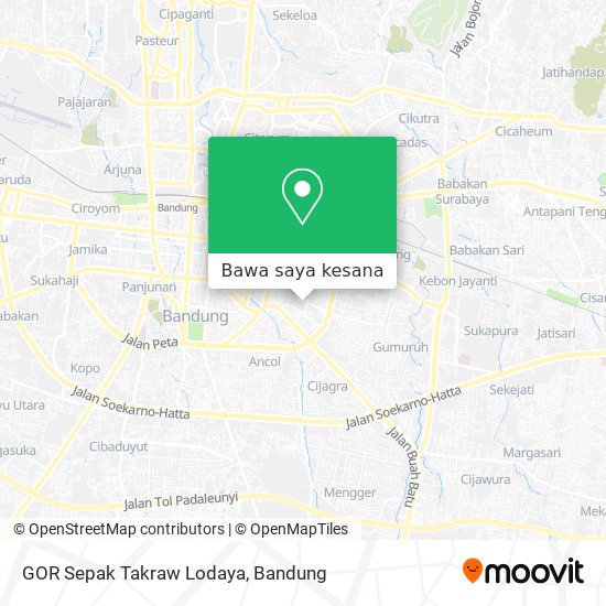 Peta GOR Sepak Takraw Lodaya