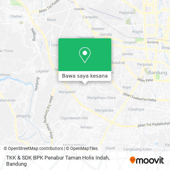 Peta TKK & SDK BPK Penabur Taman Holis Indah