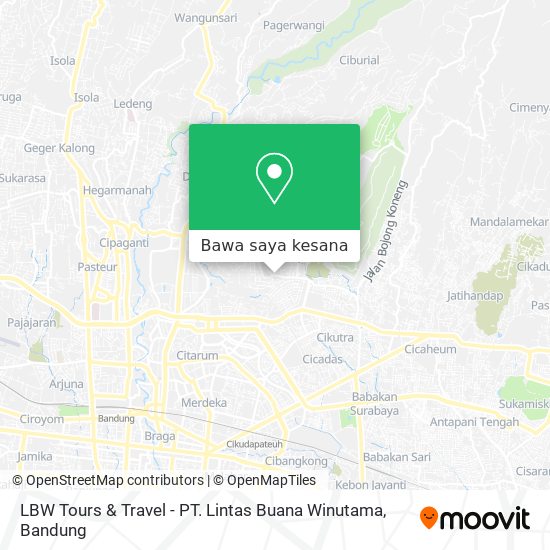 Peta LBW Tours & Travel - PT. Lintas Buana Winutama