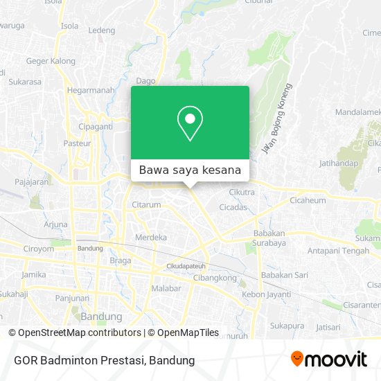 Peta GOR Badminton Prestasi