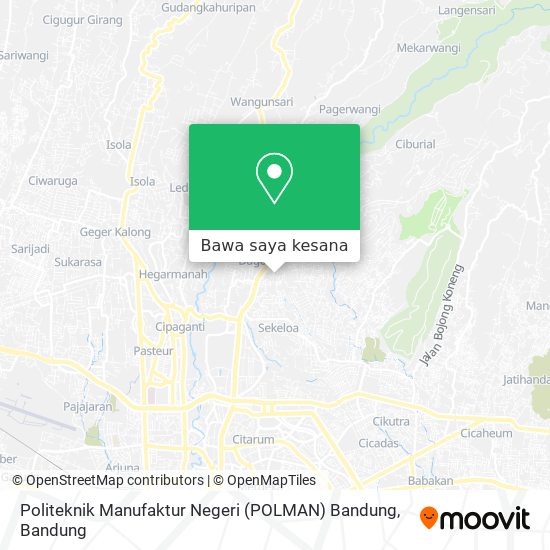 Peta Politeknik Manufaktur Negeri (POLMAN) Bandung