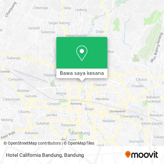 Peta Hotel California Bandung