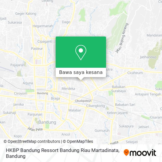 Peta HKBP Bandung Ressort Bandung Riau Martadinata