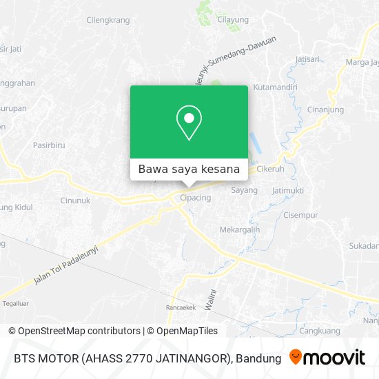 Peta BTS MOTOR (AHASS 2770 JATINANGOR)