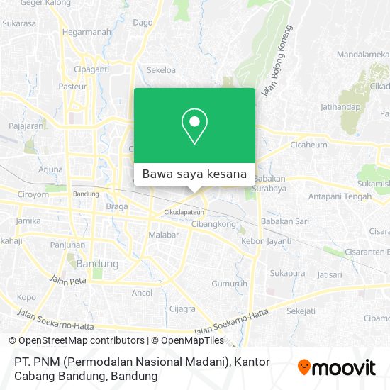 Peta PT. PNM (Permodalan Nasional Madani), Kantor Cabang Bandung