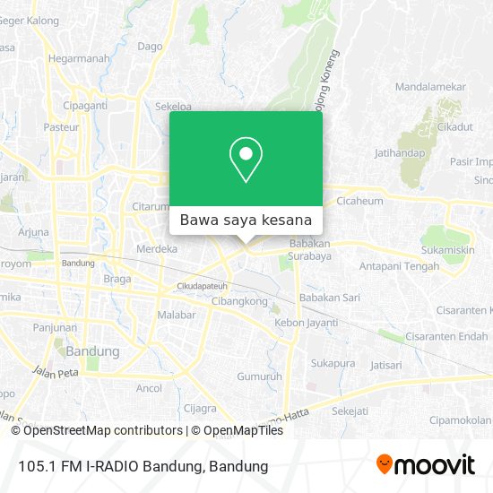 Peta 105.1 FM I-RADIO Bandung