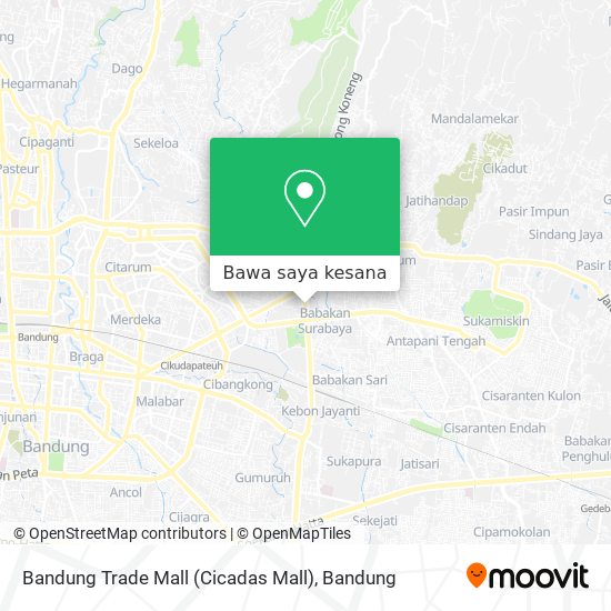 Peta Bandung Trade Mall (Cicadas Mall)