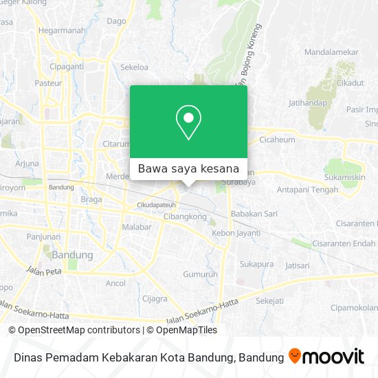 Peta Dinas Pemadam Kebakaran Kota Bandung
