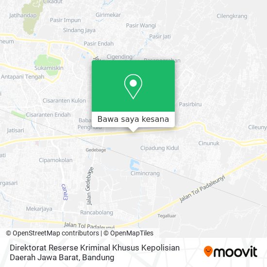 Peta Direktorat Reserse Kriminal Khusus Kepolisian Daerah Jawa Barat