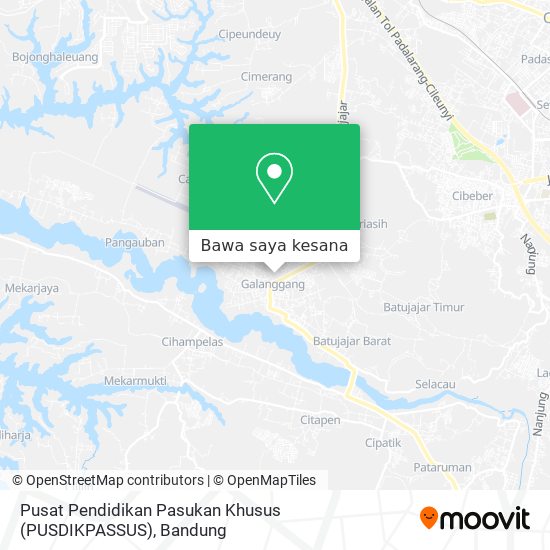 Peta Pusat Pendidikan Pasukan Khusus (PUSDIKPASSUS)