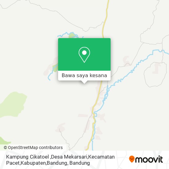 Peta Kampung Cikatoel ,Desa Mekarsari,Kecamatan Pacet,Kabupaten,Bandung
