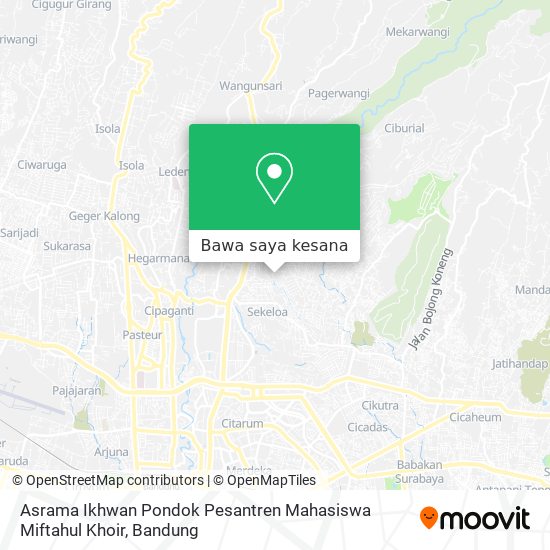 Peta Asrama Ikhwan Pondok Pesantren Mahasiswa Miftahul Khoir