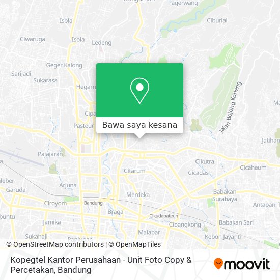 Peta Kopegtel Kantor Perusahaan - Unit Foto Copy & Percetakan