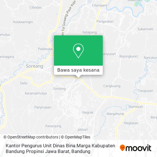 Peta Kantor Pengurus Unit Dinas Bina Marga Kabupaten Bandung Propinsi Jawa Barat