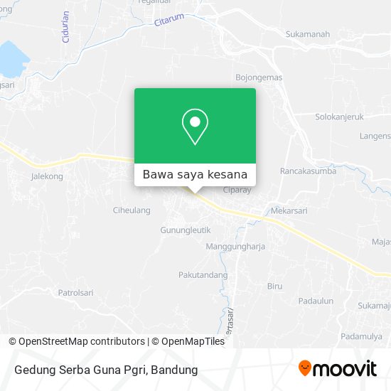 Peta Gedung Serba Guna Pgri