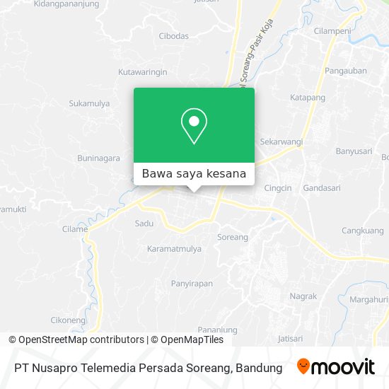 Peta PT Nusapro Telemedia Persada Soreang