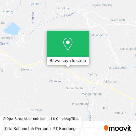 Peta Cita Bahana Inti Persada. PT