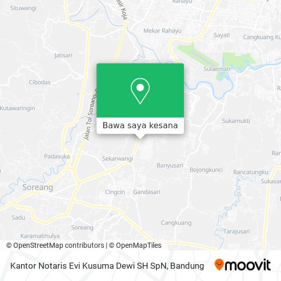 Peta Kantor Notaris Evi Kusuma Dewi SH SpN