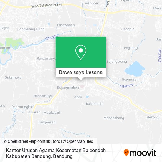 Peta Kantor Urusan Agama Kecamatan Baleendah Kabupaten Bandung