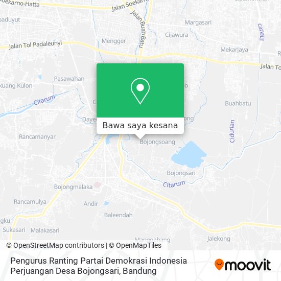 Peta Pengurus Ranting Partai Demokrasi Indonesia Perjuangan Desa Bojongsari