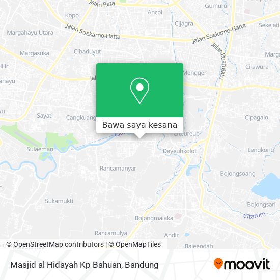 Peta Masjid al Hidayah Kp Bahuan
