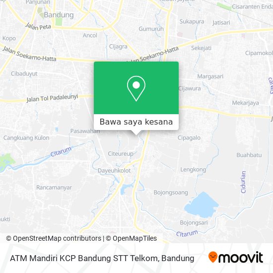 Peta ATM Mandiri KCP Bandung STT Telkom