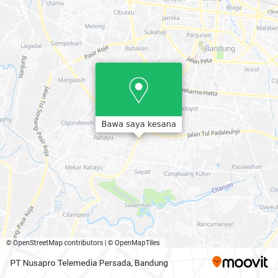 Peta PT Nusapro Telemedia Persada