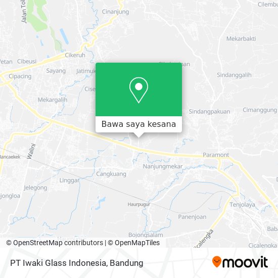 Peta PT Iwaki Glass Indonesia