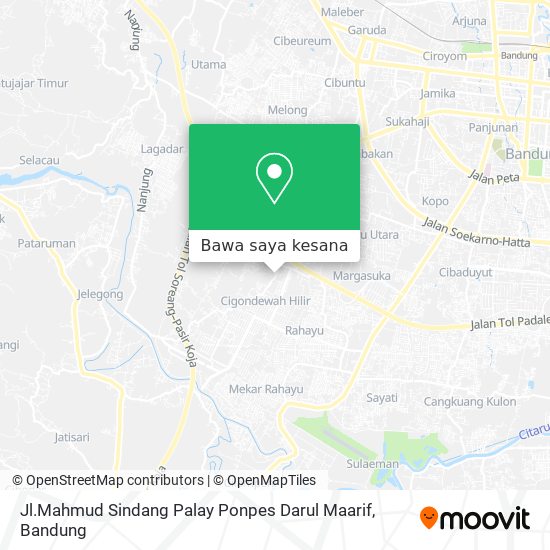 Peta Jl.Mahmud Sindang Palay Ponpes Darul Maarif