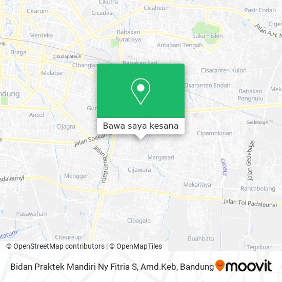 Peta Bidan Praktek Mandiri Ny Fitria S, Amd.Keb