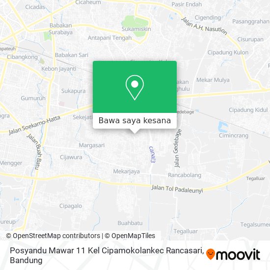 Peta Posyandu Mawar 11 Kel Cipamokolankec Rancasari