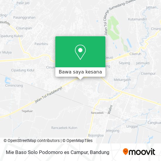 Peta Mie Baso Solo Podomoro es Campur