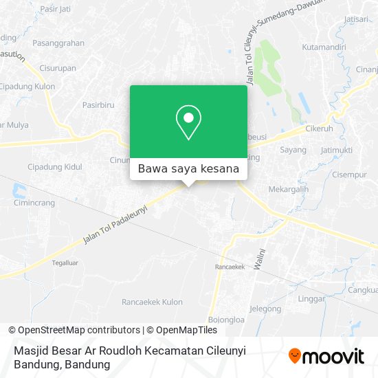 Peta Masjid Besar Ar Roudloh Kecamatan Cileunyi Bandung