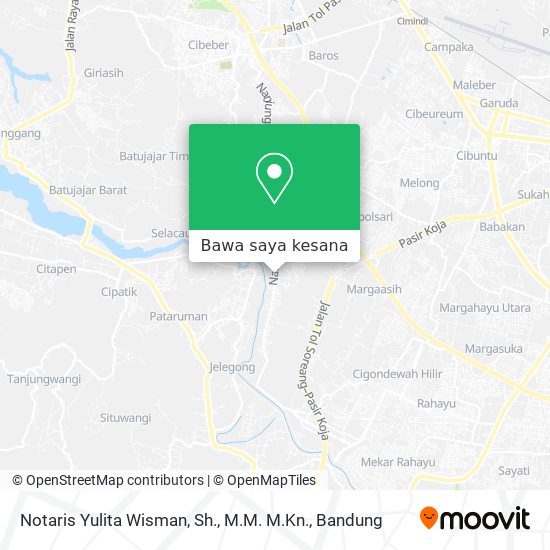 Peta Notaris Yulita Wisman, Sh., M.M. M.Kn.
