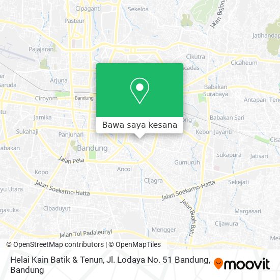 Peta Helai Kain Batik & Tenun, Jl. Lodaya No. 51 Bandung