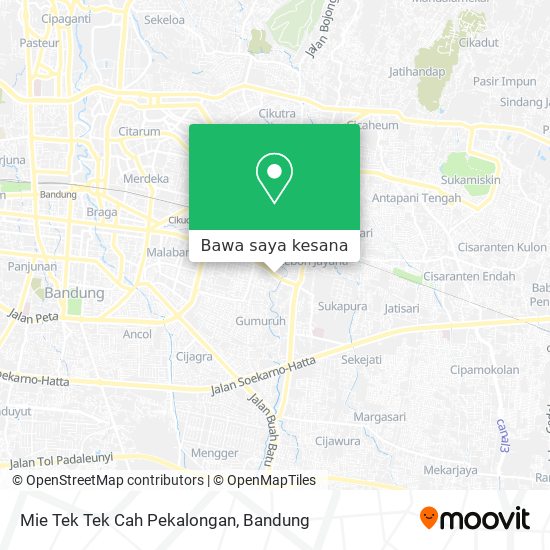 Peta Mie Tek Tek Cah Pekalongan