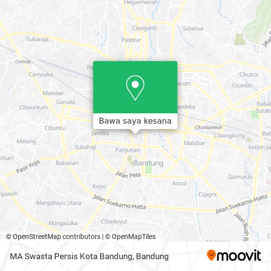 Peta MA Swasta Persis Kota Bandung