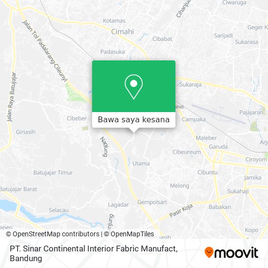 Peta PT. Sinar Continental Interior Fabric Manufact