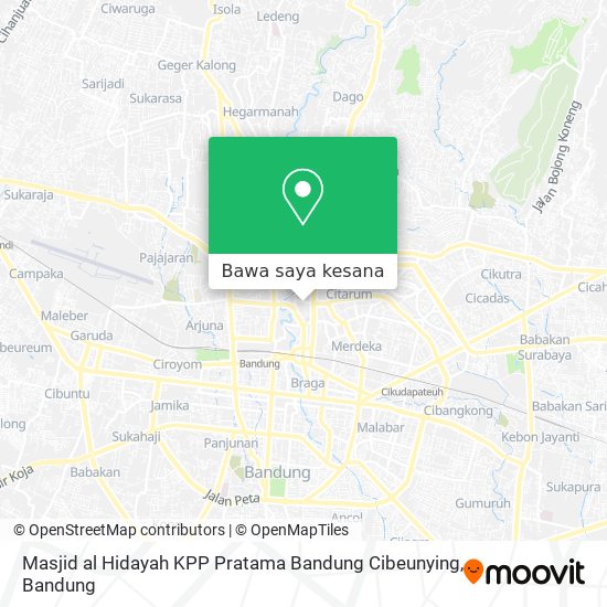 Peta Masjid al Hidayah KPP Pratama Bandung Cibeunying