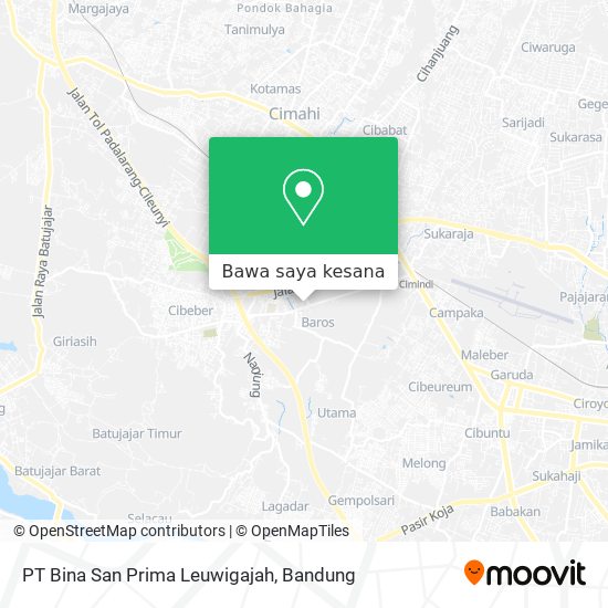 Peta PT Bina San Prima Leuwigajah