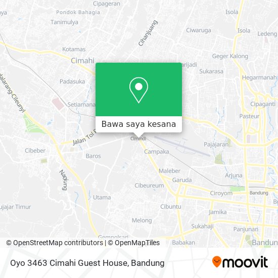Peta Oyo 3463 Cimahi Guest House